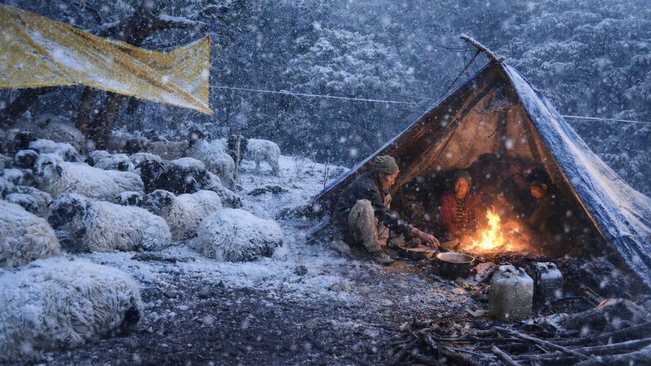Beat Life In A Himalayan Village During The Snowfall//Poor But Most Relaxing Life//Most Hardworking 