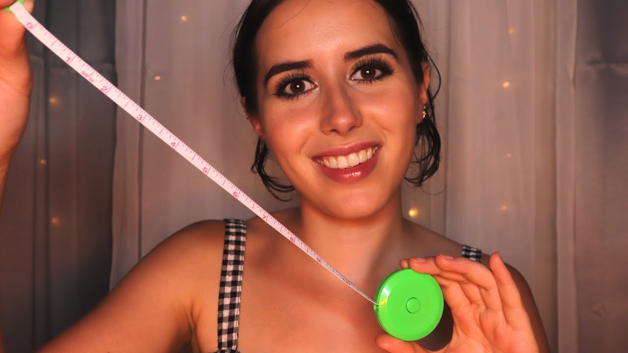 ASMR⼁Measuring Your Face (Personal Attention, Writing Sounds, Inaudible/Unintelligible Whispering)