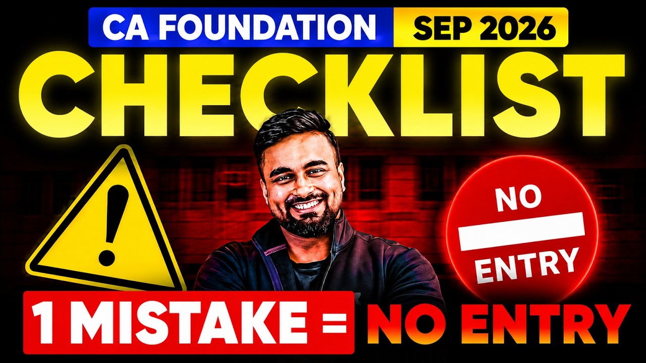CA Foundation Sep 2026 Students | Don't Miss These Essential Things in Exams | CA Shantam Gupta