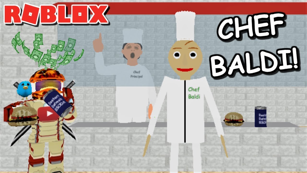 BON APPETIT!! PLAY AS CHEF BALDI!! | The Weird Side of Roblox: Baldi's Basics RP