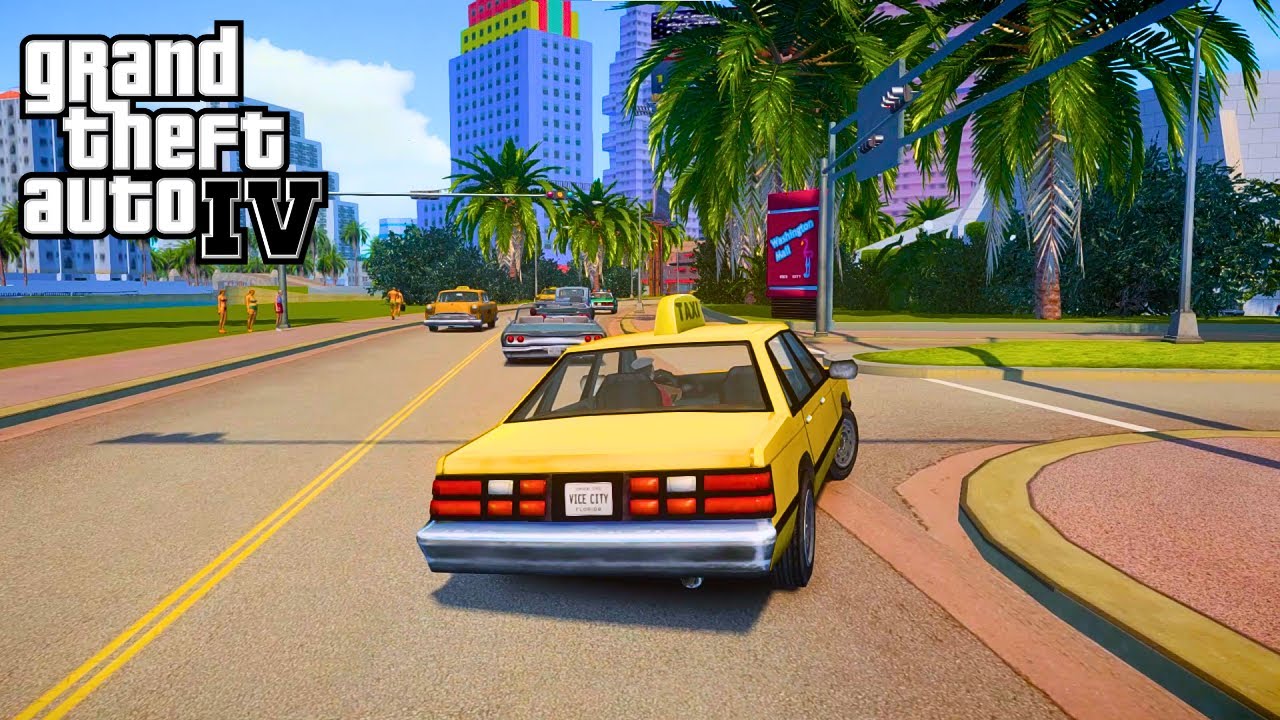 Long Taxi Drive Listening to VCPR Talk Show | GTA IV Vice City Next-Gen Edition