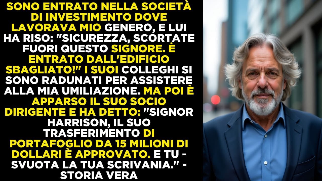 Mio genero mi ha deriso davanti ai colleghi… ma quando il suo capo mi ha visto…