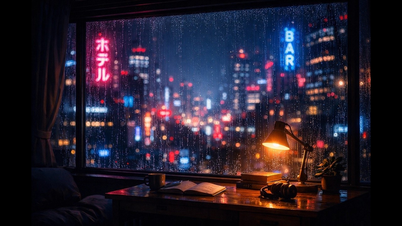 it's raining outside, you're safe here... 🌧️ Cyberpunk Noir Ambience