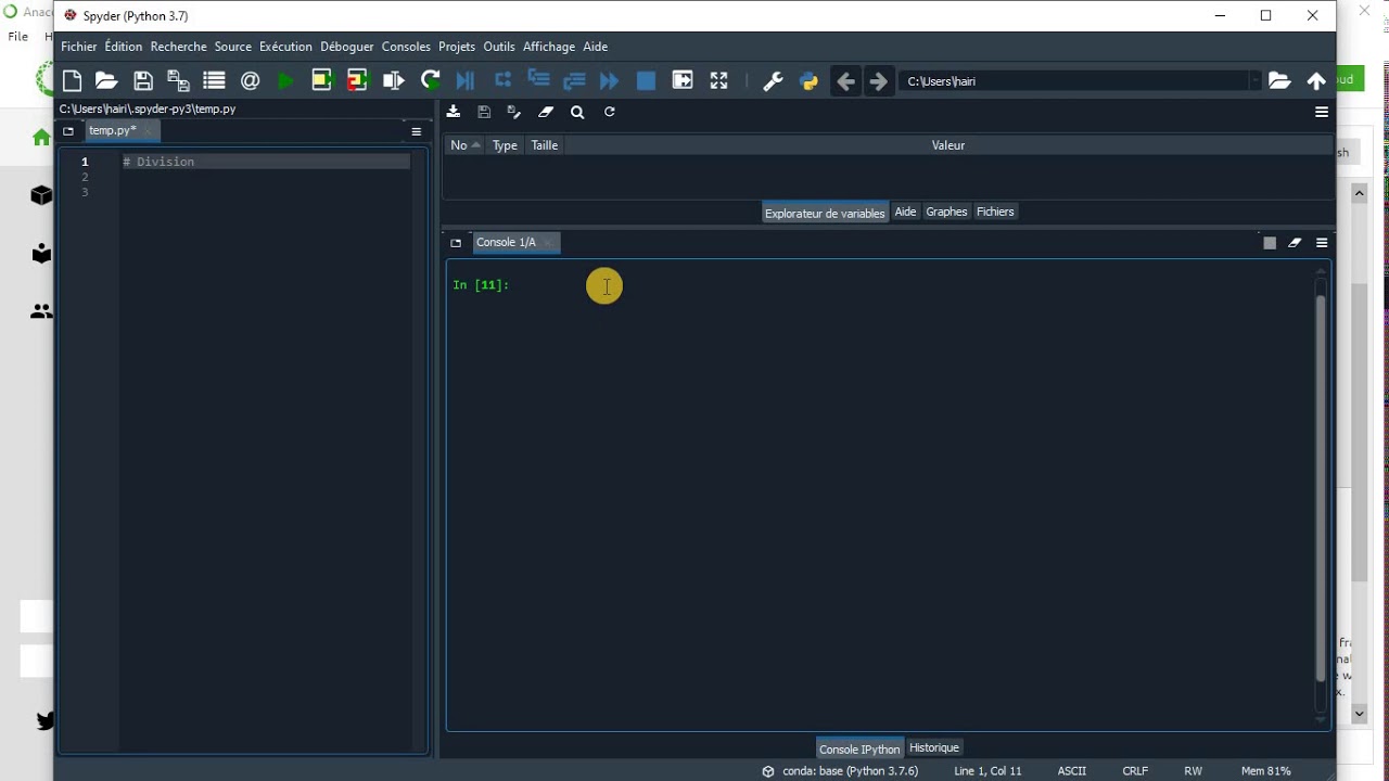PythonProgrammer_01 : Utilisez Python comme Calculateur - Opérations basiques avec Spyder