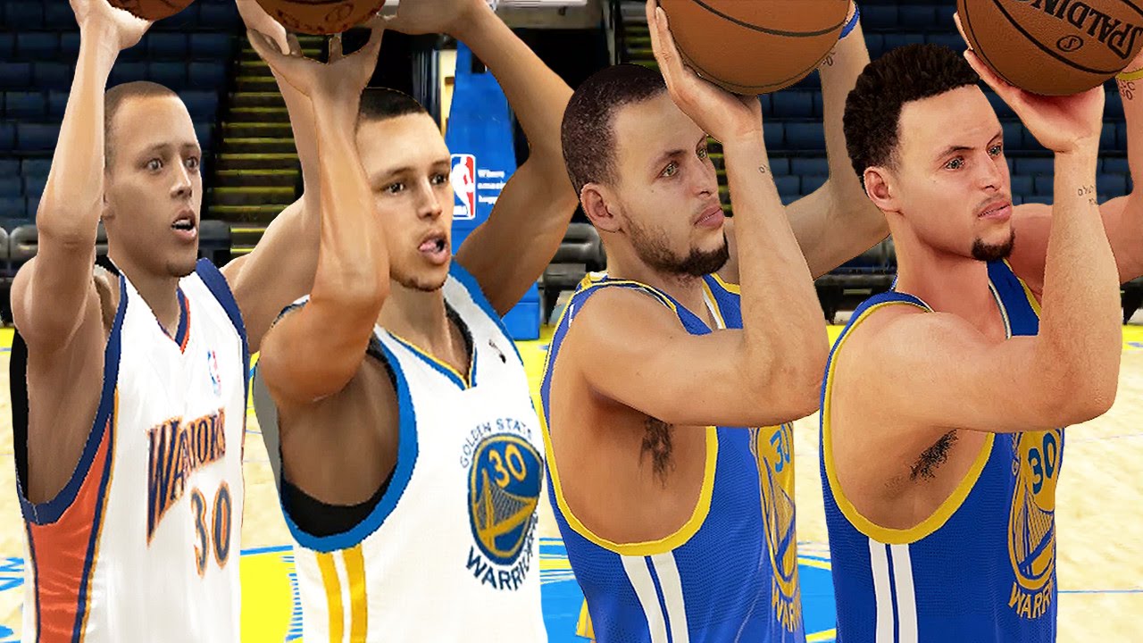 Stephen Curry - 3 Point Rating & Jumpshot Animation (NBA 2K10-NBA 2K16)