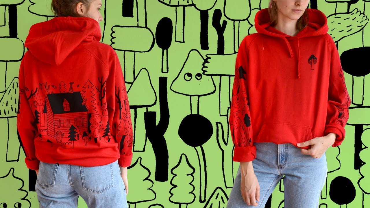 Screen Printing Little RED Riding HOODIES At Home! (SOLO, DUO & MACHINE PRINTING)