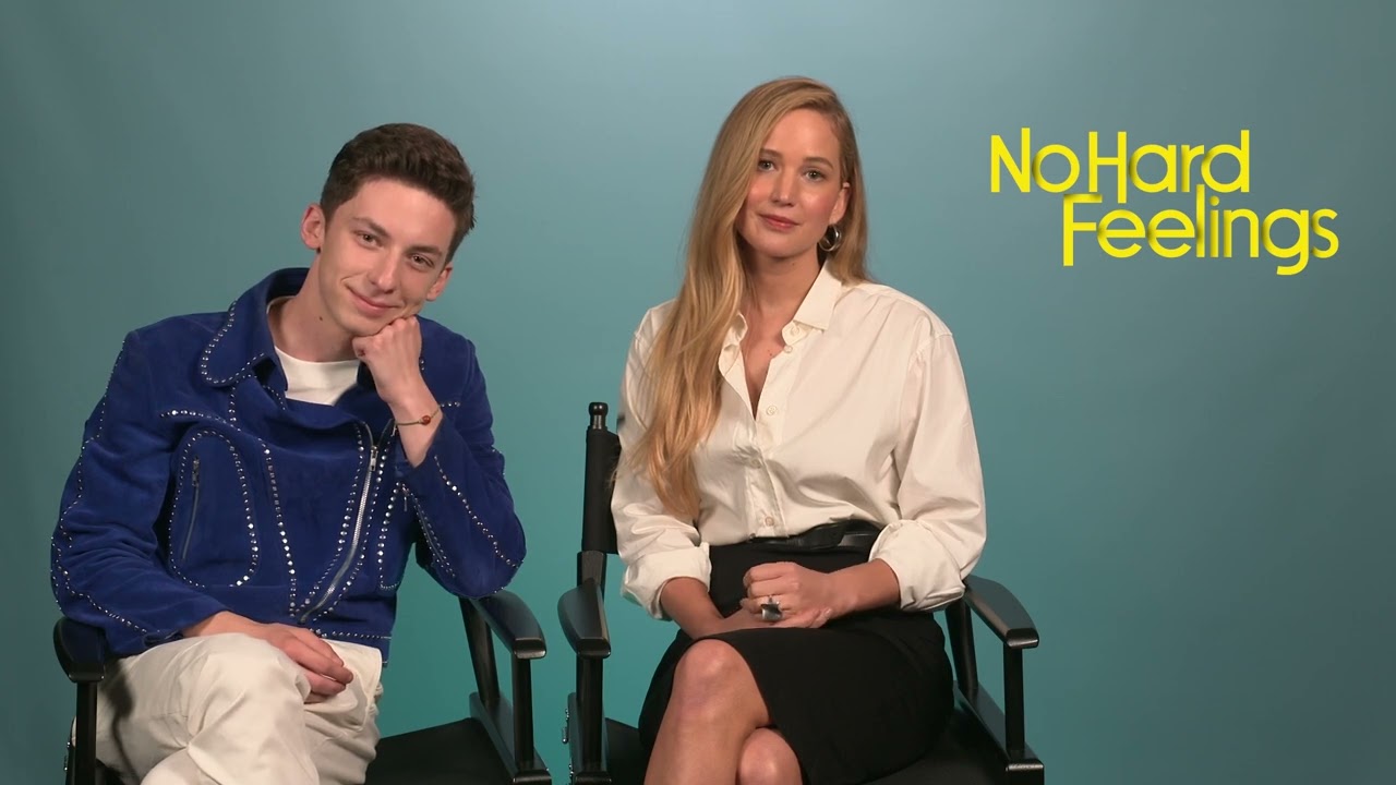 NO HARD FEELINGS interview with Jennifer Lawrence & Andrew Barth Feldman
