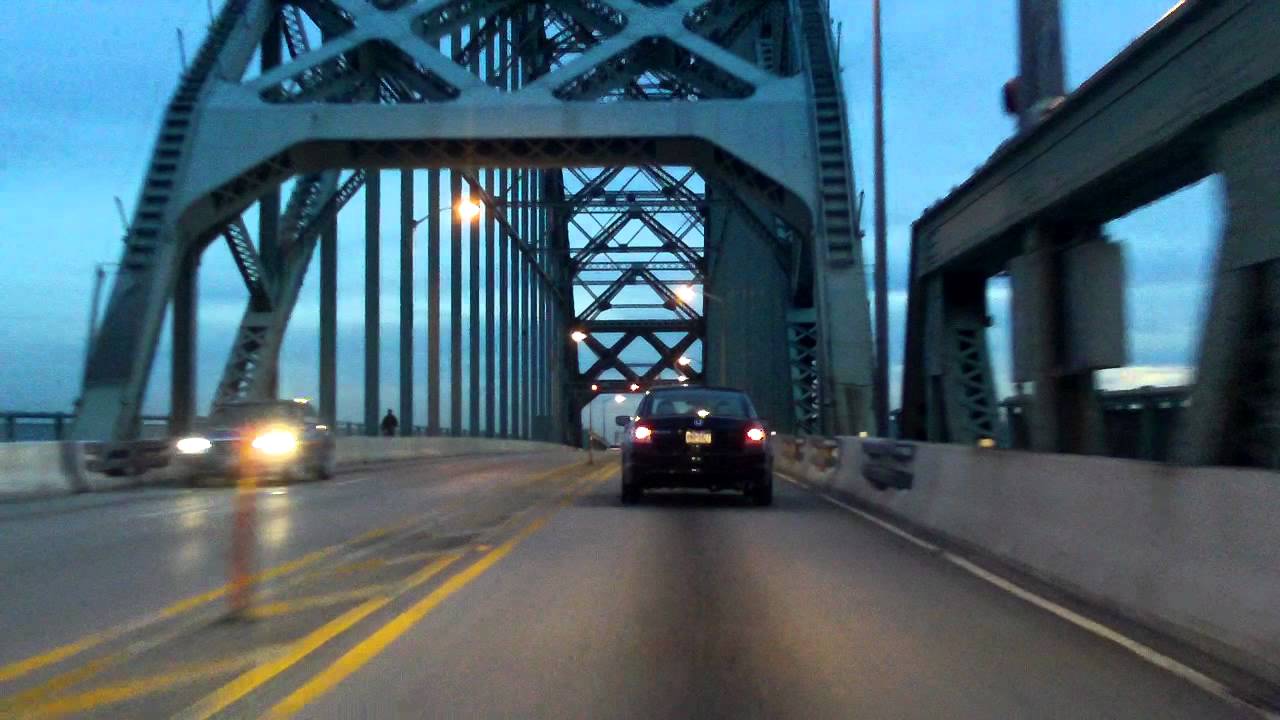 Tacony-Palmyra Bridge eastbound (Night)