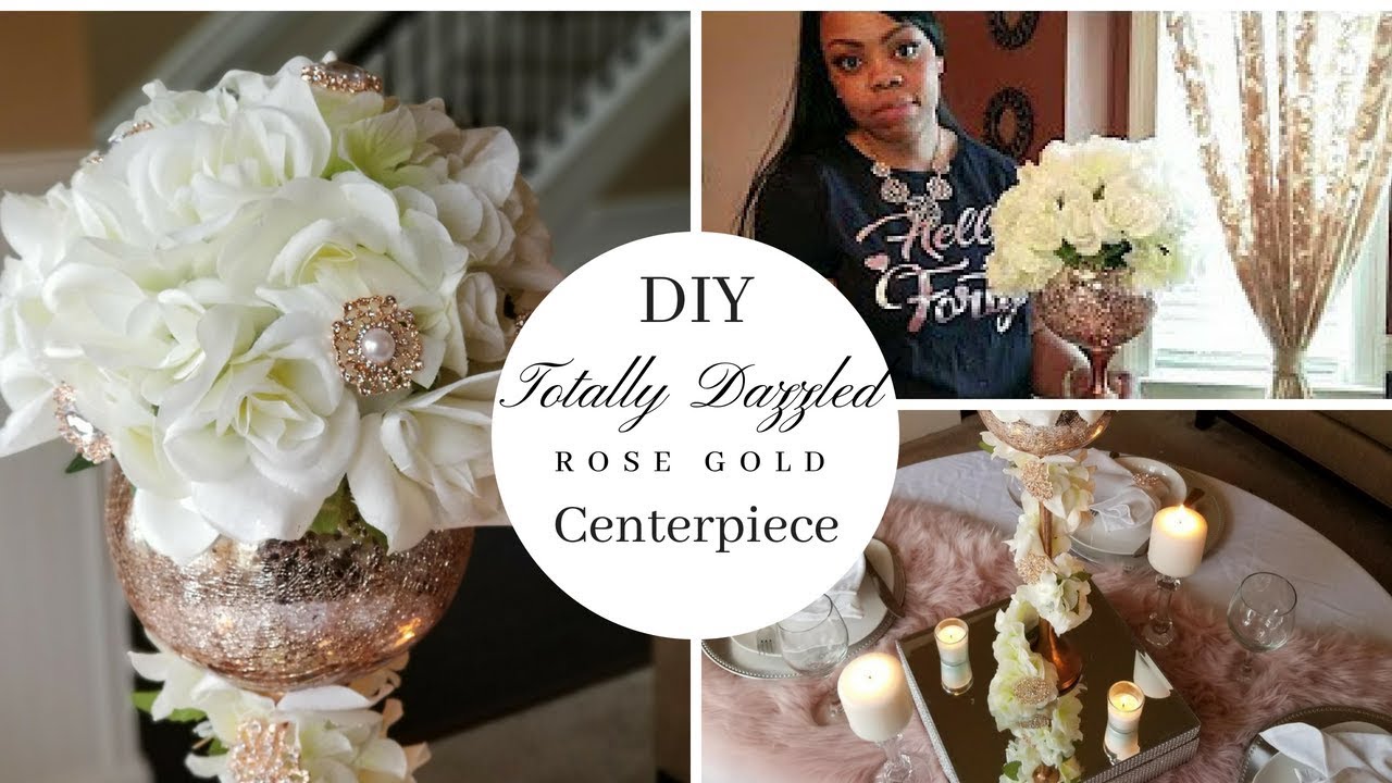 DIY Wedding Centerpiece & Tablescape| Dollar Tree DIY| Totally Dazzled | Rose Gold