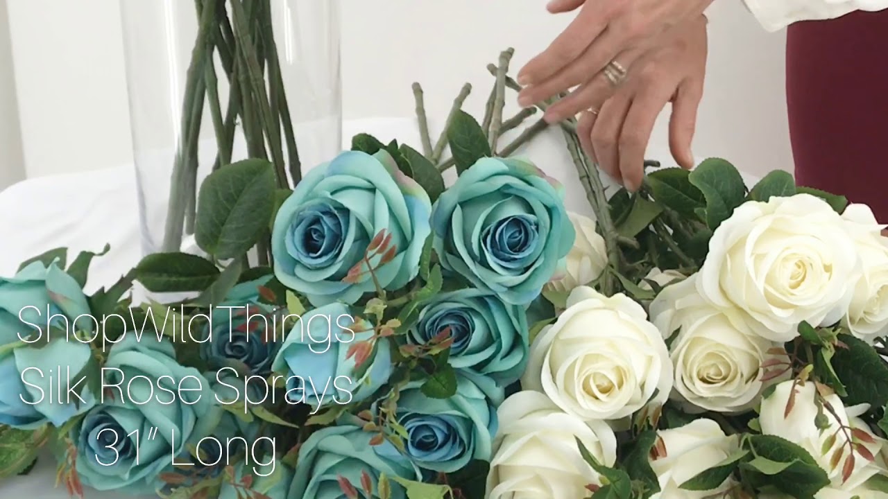 ShopWildThings Rose Sprays - Wedding & Event Artificial Flowers