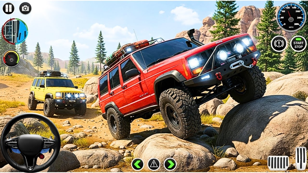 4x4 Offroad Jeep Driving Simulator 3D - Drive SUV Jeep Offroad Game - Android Gameplay