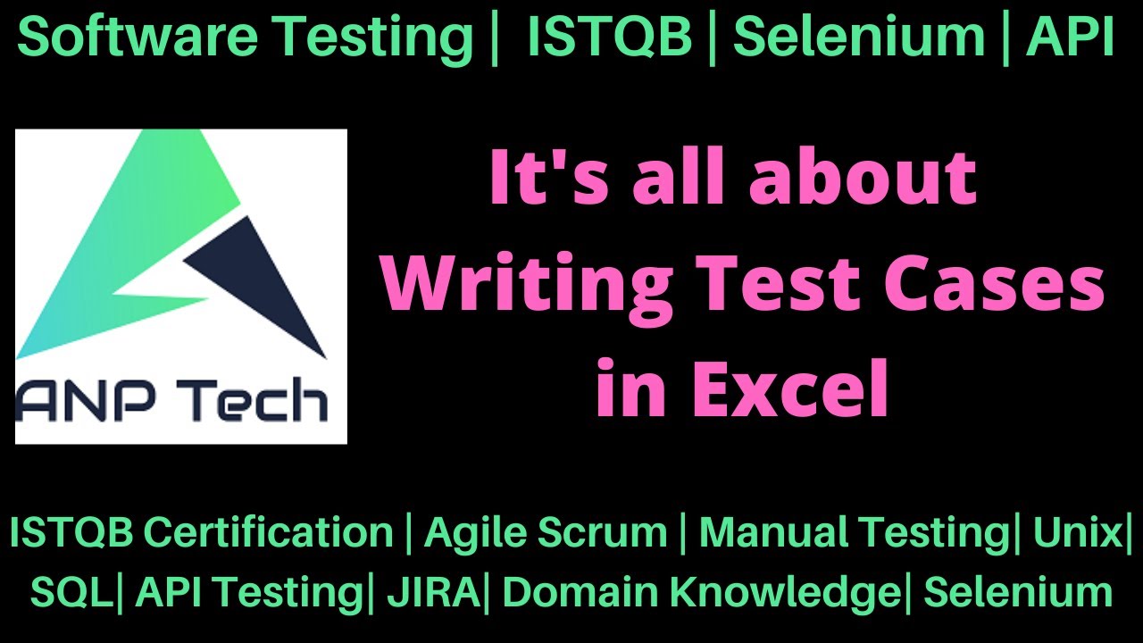 How to write test cases in excel