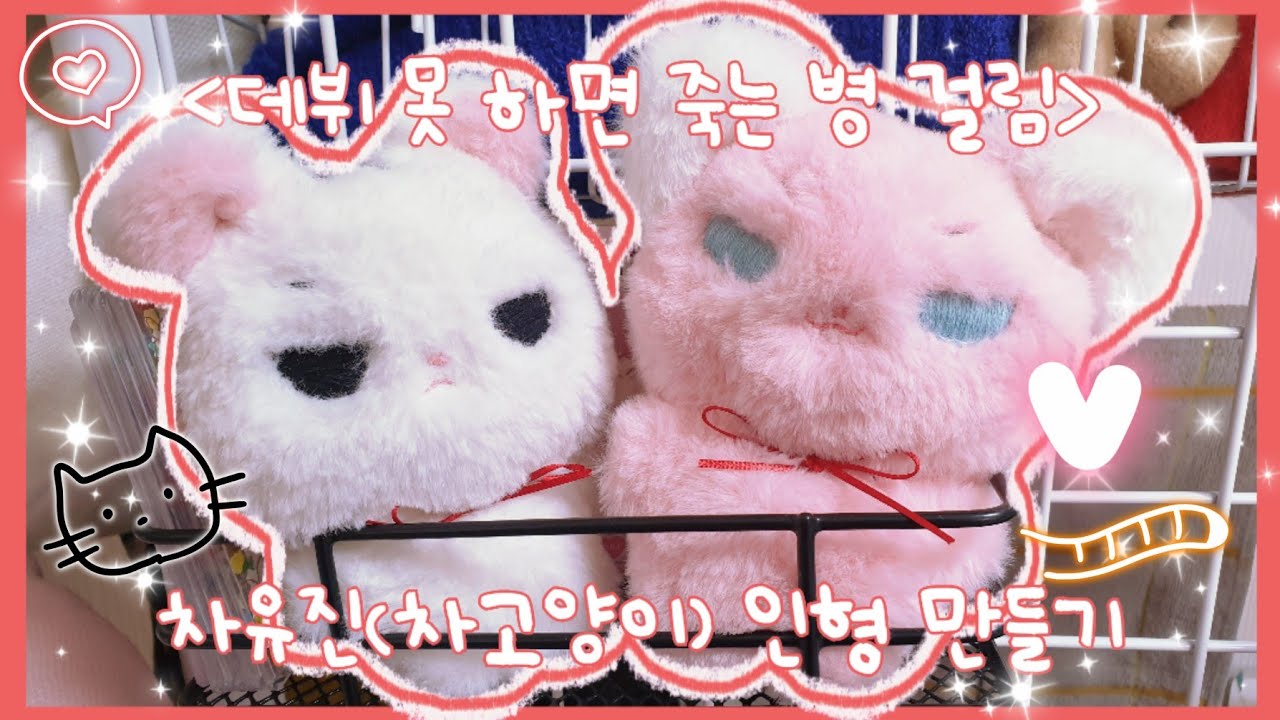 [데못죽] 차고양이(차유진) 인형을 만들어 보았다/gmwm~