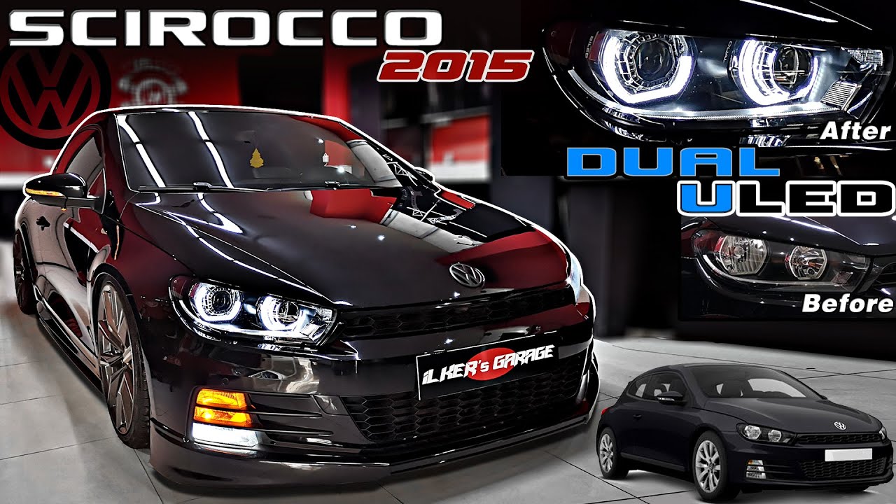 VW Scirocco DARK | Обвес // Изготовление двойной U-образной светодиодной фары - модифицировано