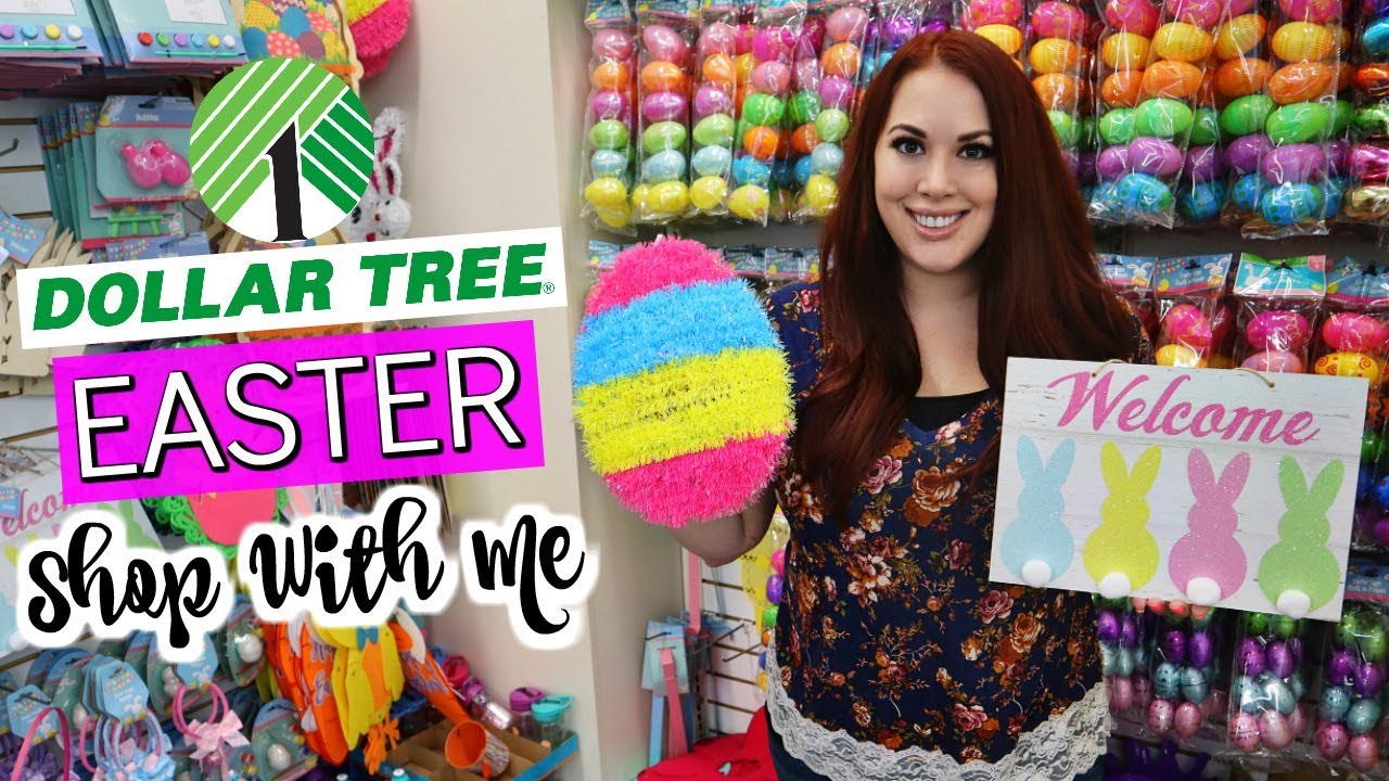 EASTER BASKET SHOP WITH ME AT DOLLAR TREE + SPRING DECOR