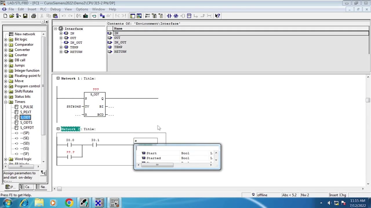 Timers y Comparadores ejemplo semaforo Siemens Step 7 Parte 1