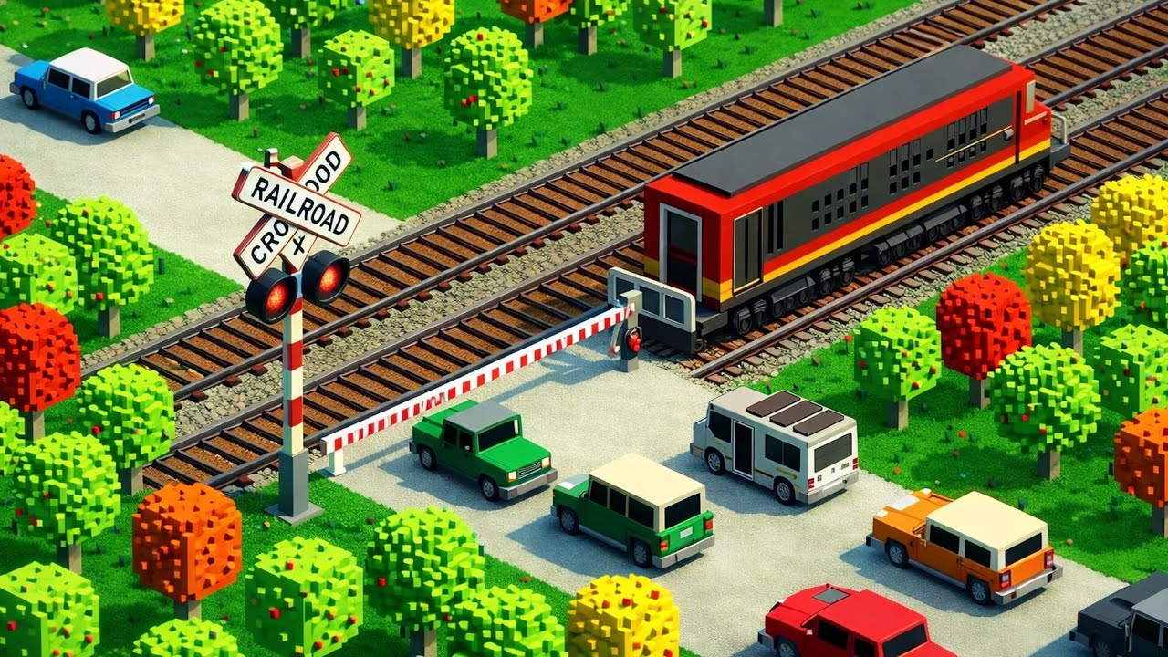 Railroad Crossing 🚦 Safely Guiding Cars Before the Train Arrives | Gameplay #113