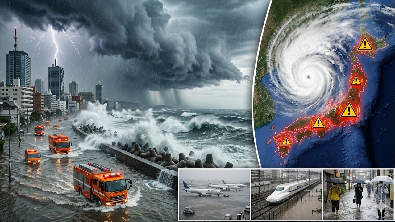 Downgraded Typhoon Jangmi Batter Southern Japan, Disrupting Aerospace and Logistics Infrastructure