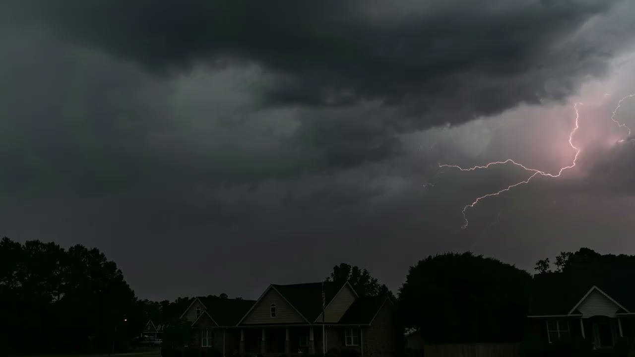 4 Hours Thunderstorm Ambience ⛈️ Relaxing Thunder Sounds for Sleep & Focus