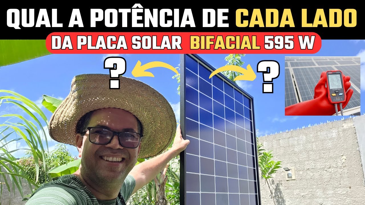 Qual a potência Máxima de CADA LADO  de uma placa BIFACIAL de 595WP da TSUN ?