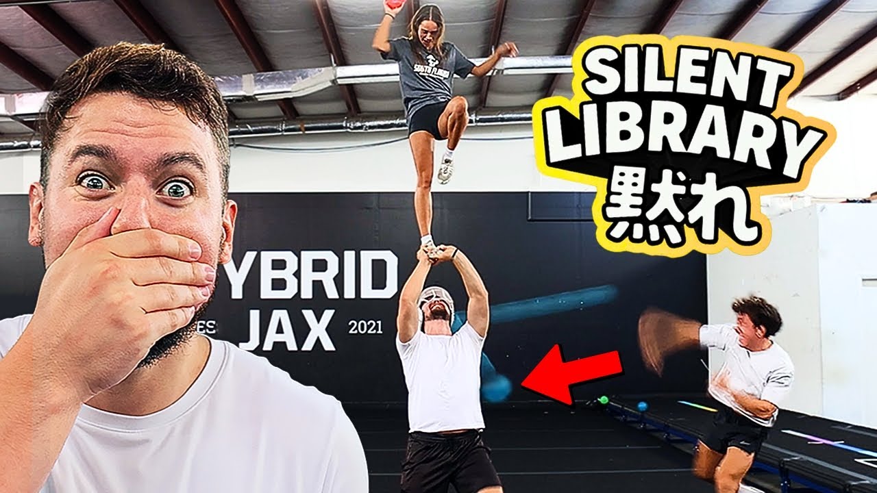 TRY NOT TO LAUGH STUNTING CHALLENGE (Silent Library Edition)