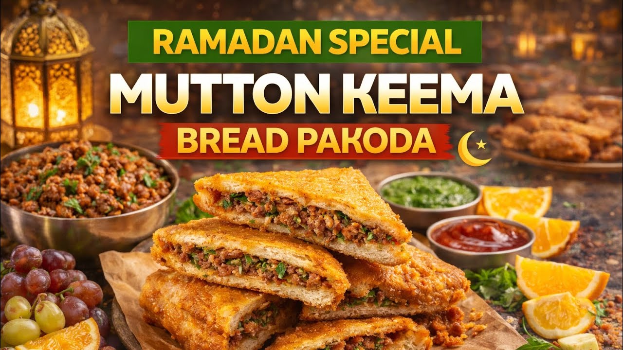 Ramadan Special Mutton Keema Bread Pakoda | Crispy & Juicy Recipe😍Iftar Special Keema Bread Pakoda |