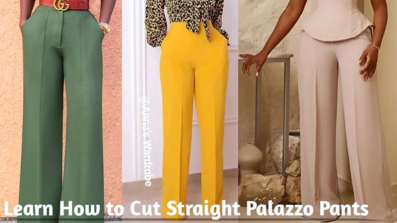 How to Draft and Cut Straight Palazzo Pants