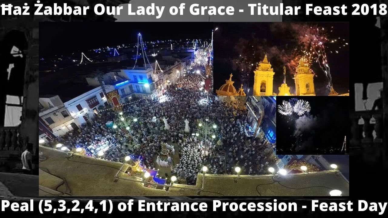 Dħul il-Purċissjoni (2018 - 5,3,2,4,1) - Żabbar Madonna tal-Grazzja - Festa Titulari - 5 Qniepen
