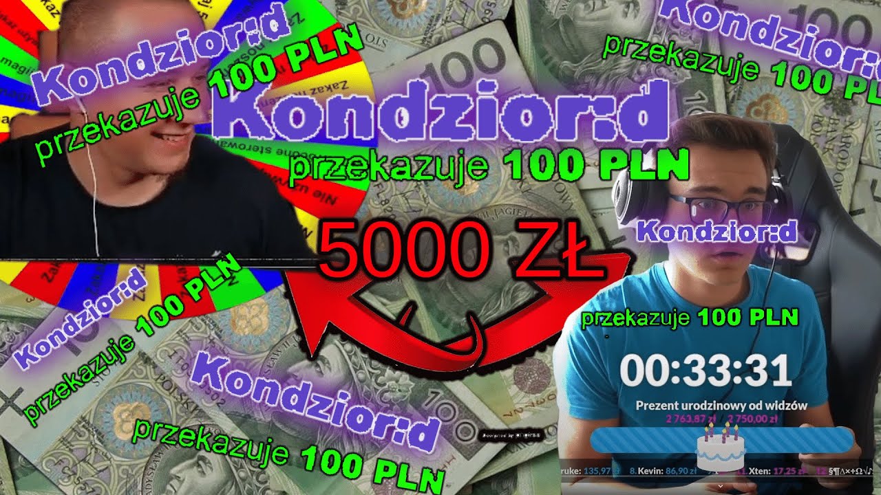 Kondzior WYSYŁA streamerom 5000 zł !!