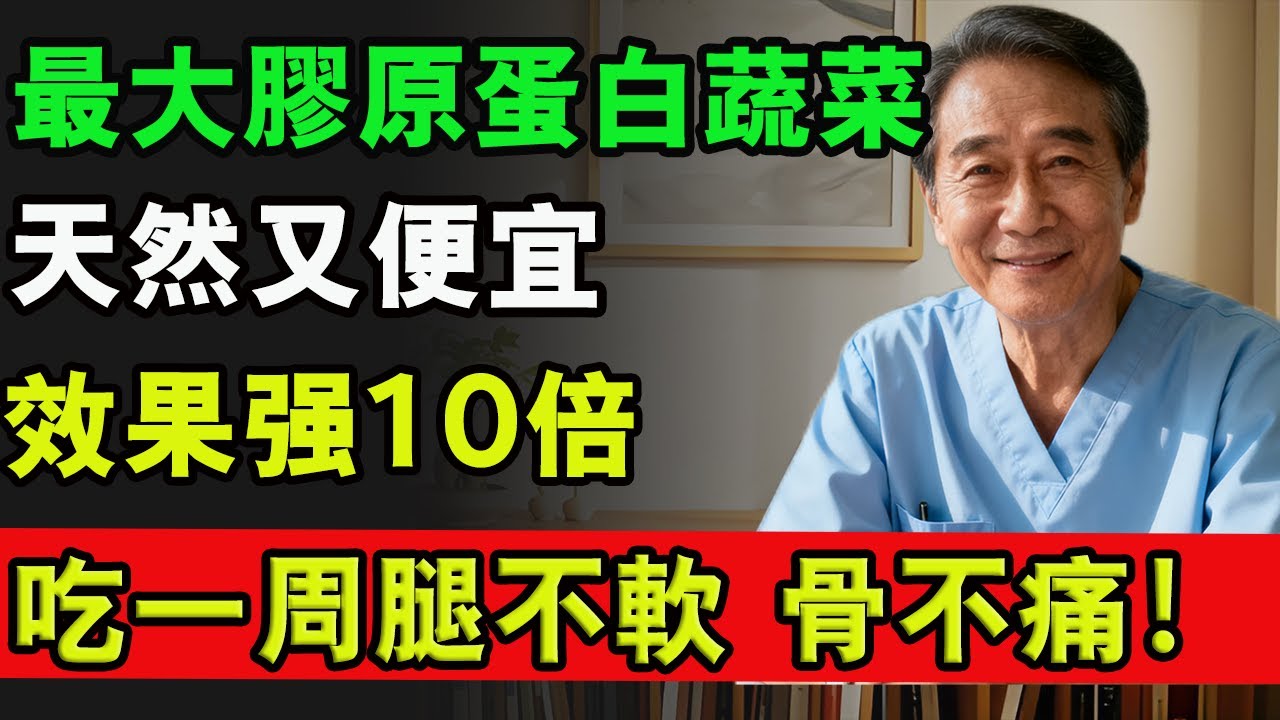 最大膠原蛋白蔬菜，天然又便宜，效果強10倍，吃一周腿不軟 骨不痛！#肌肉流失 #關節疼痛 #關節 #老人健康