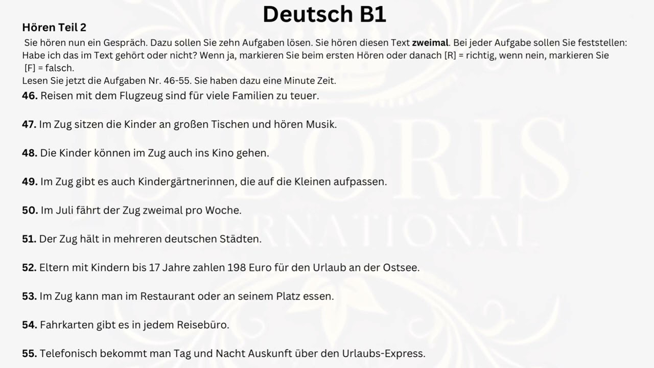 2024-2025 Latest Telc B1 new Pattern B1 Hören | Modalltes 7 | #telcprufüng #B1 #TelcB1 #TelcB1Hören
