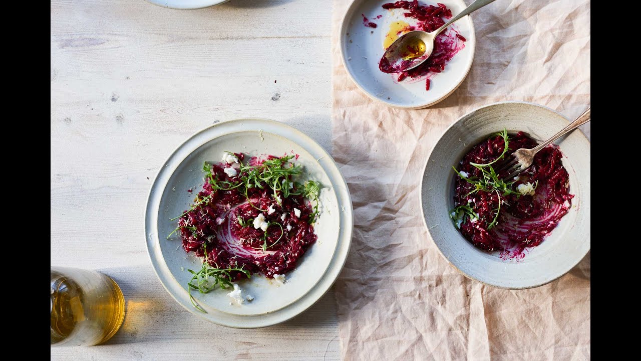 One-pot orzo with beetroot, thyme & orange