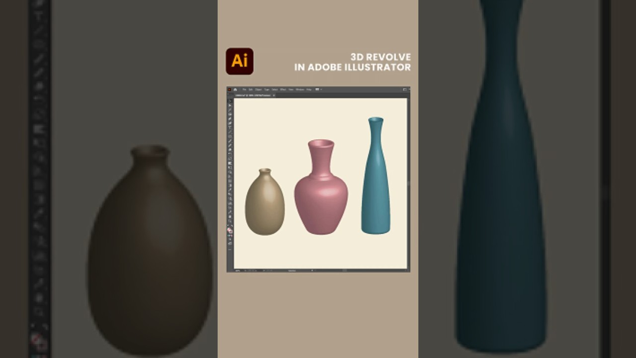 3D revolve in Adobe Illustrator | Adobe Illustrator Tutorials