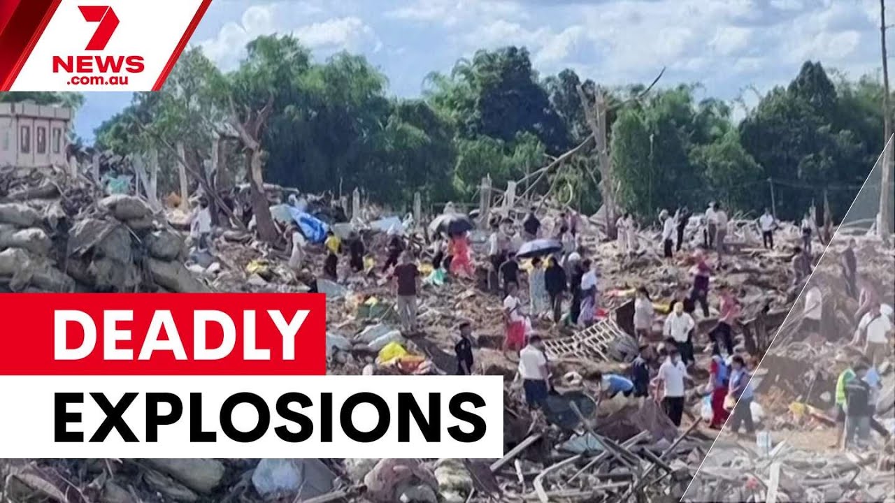 Смертоносный взрыв в Мьянме и захват Израилем ливанского замка | 7NEWS