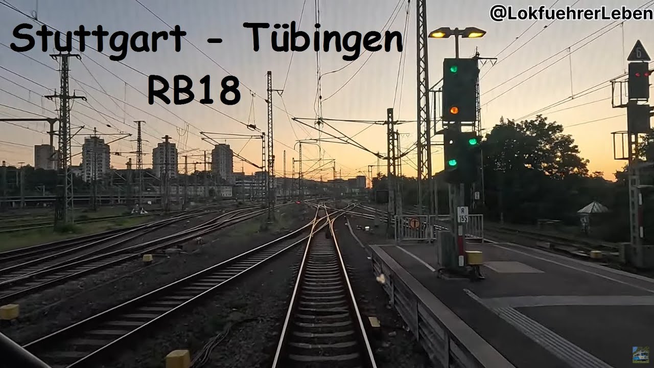 Die erste Zugfahrt aus Heilbronn: F&uuml;hrerstandsmitfahrt RB18 Stuttgart - T&uuml;bingen [4K]