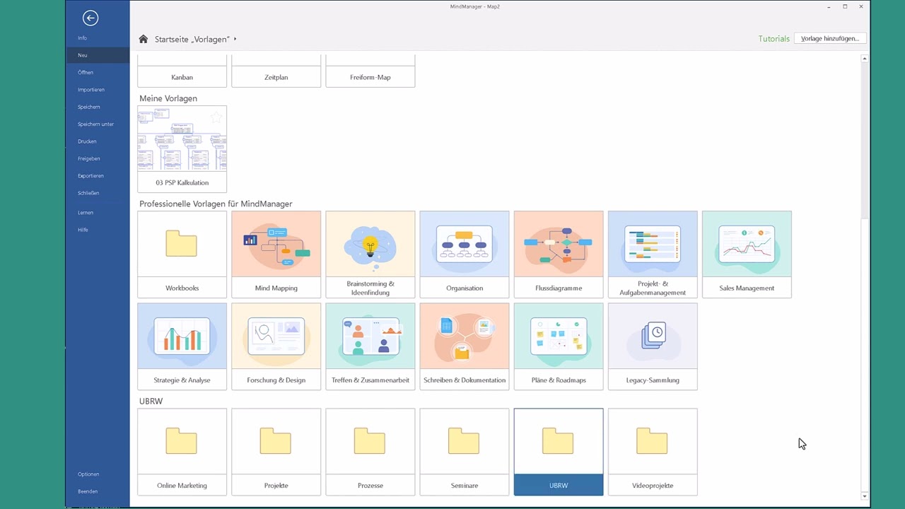 Arbeiten mit dem MindManager - Der richtige Start