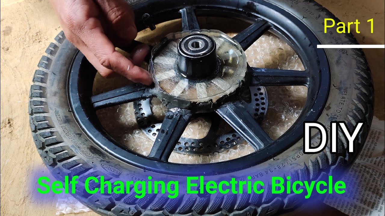 Self Charging Electric Bicycle wheel with neodymium Magnets step1