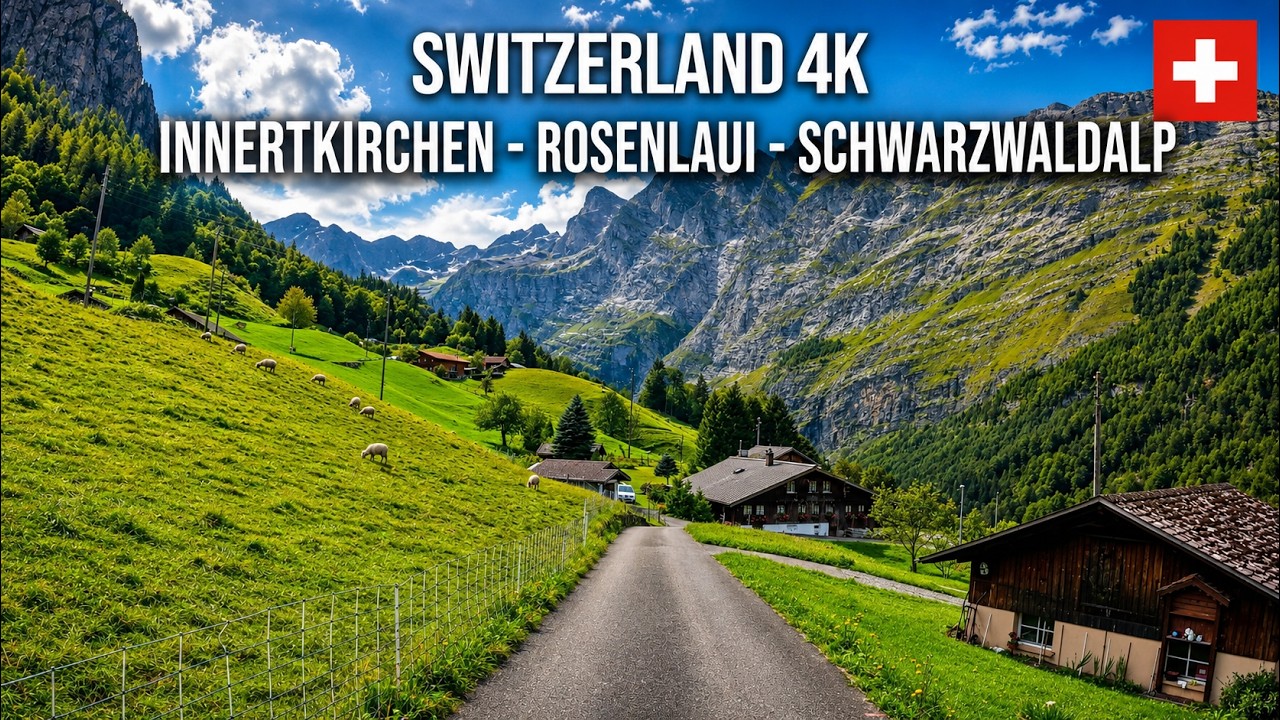 🚗 Real-Time Drive in Switzerland | From Innertkirchen to Rosenlaui & Schwarzwaldalp 🇨🇭