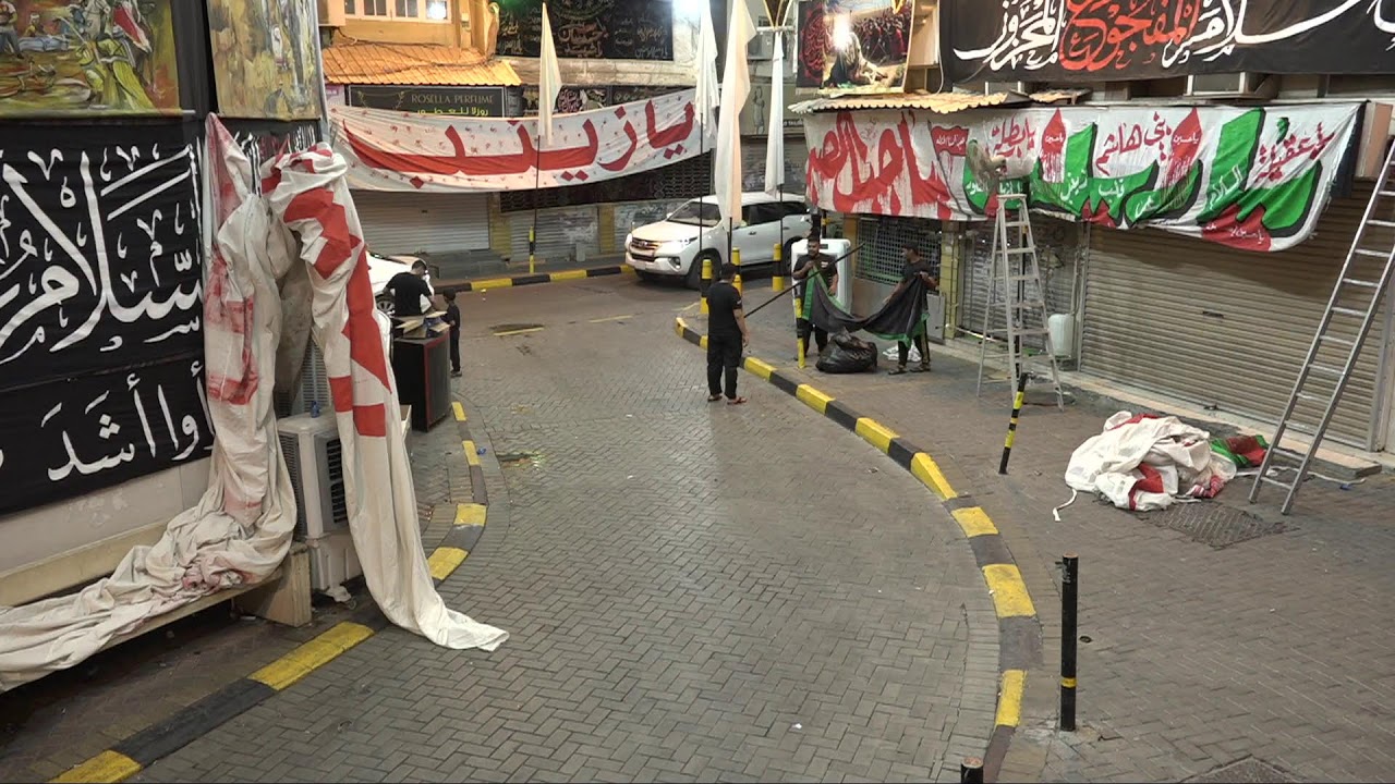 بث مرور مواكب العزاء بجانب الحسينية  - ليلة الحادي عشر من شهر محرم الحرام ١٤٤٧هـ