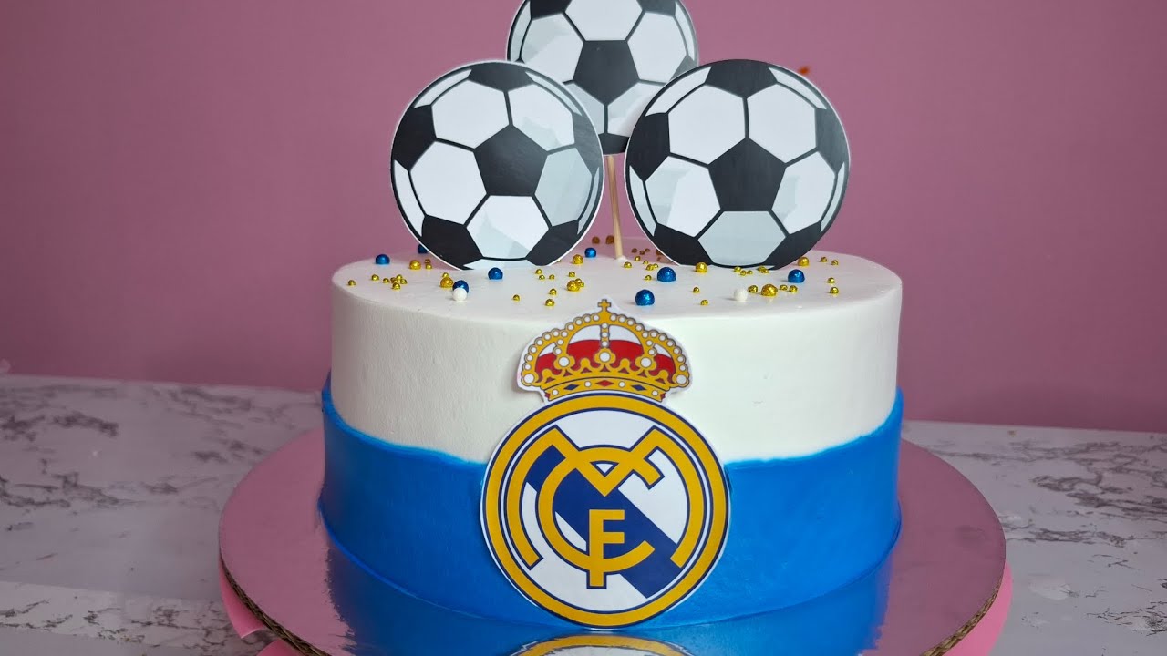 Pastel Real Madrid fútbol #viralcake #pastelesenchantilly #cakedecorating #parati