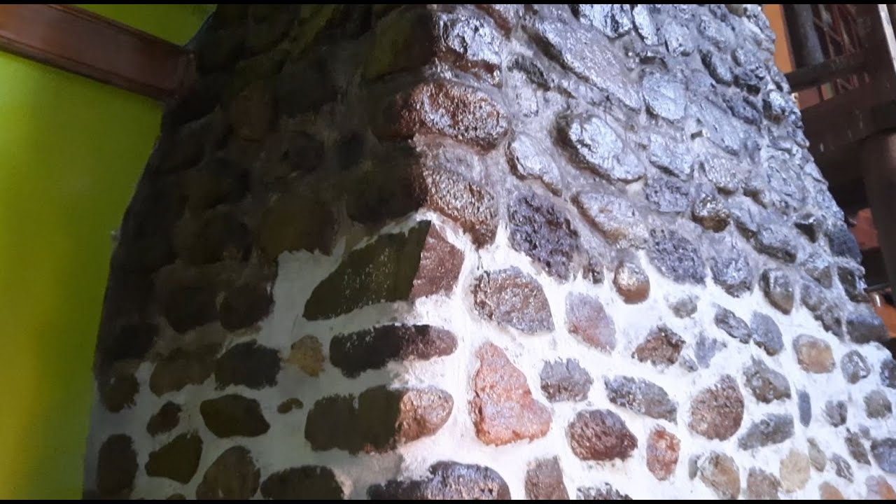 Como pintar y barnizar pared de piedra natural