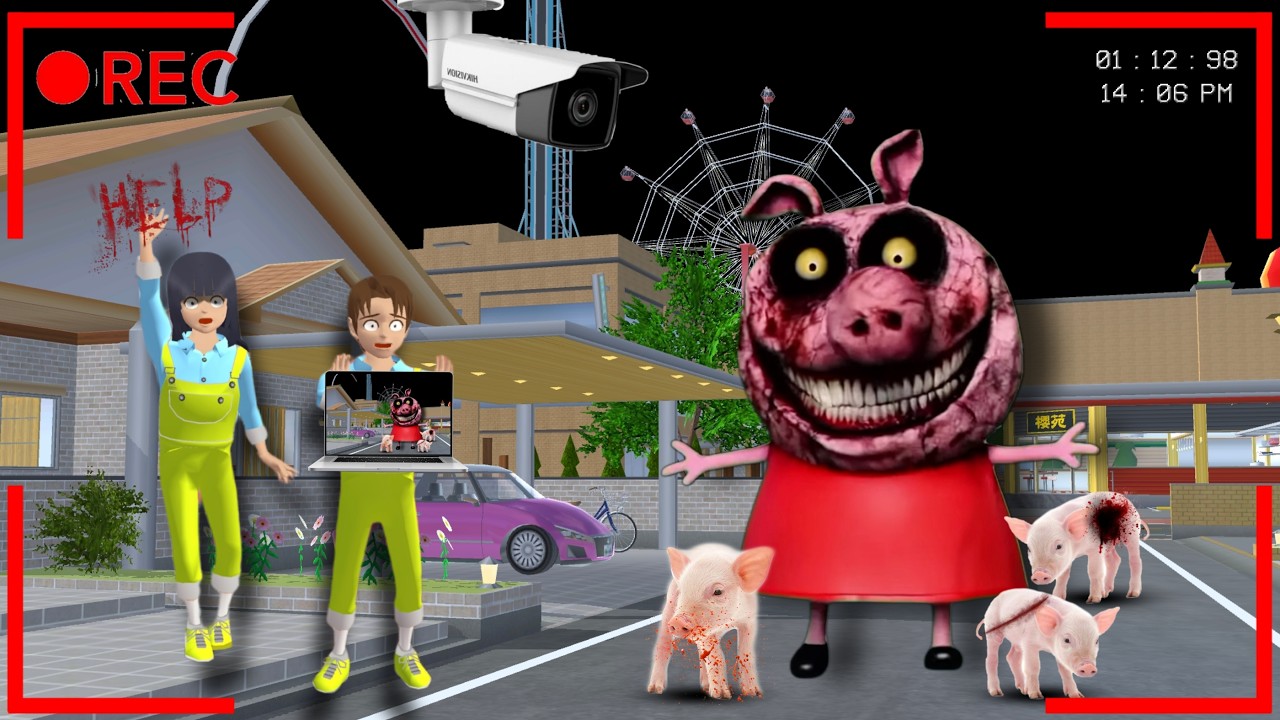 Yuta Mio Panik CCTV Merekam PEPPA PIG MENYERAMKAN Di Depan Rumah😱 | Sakura School Simulator