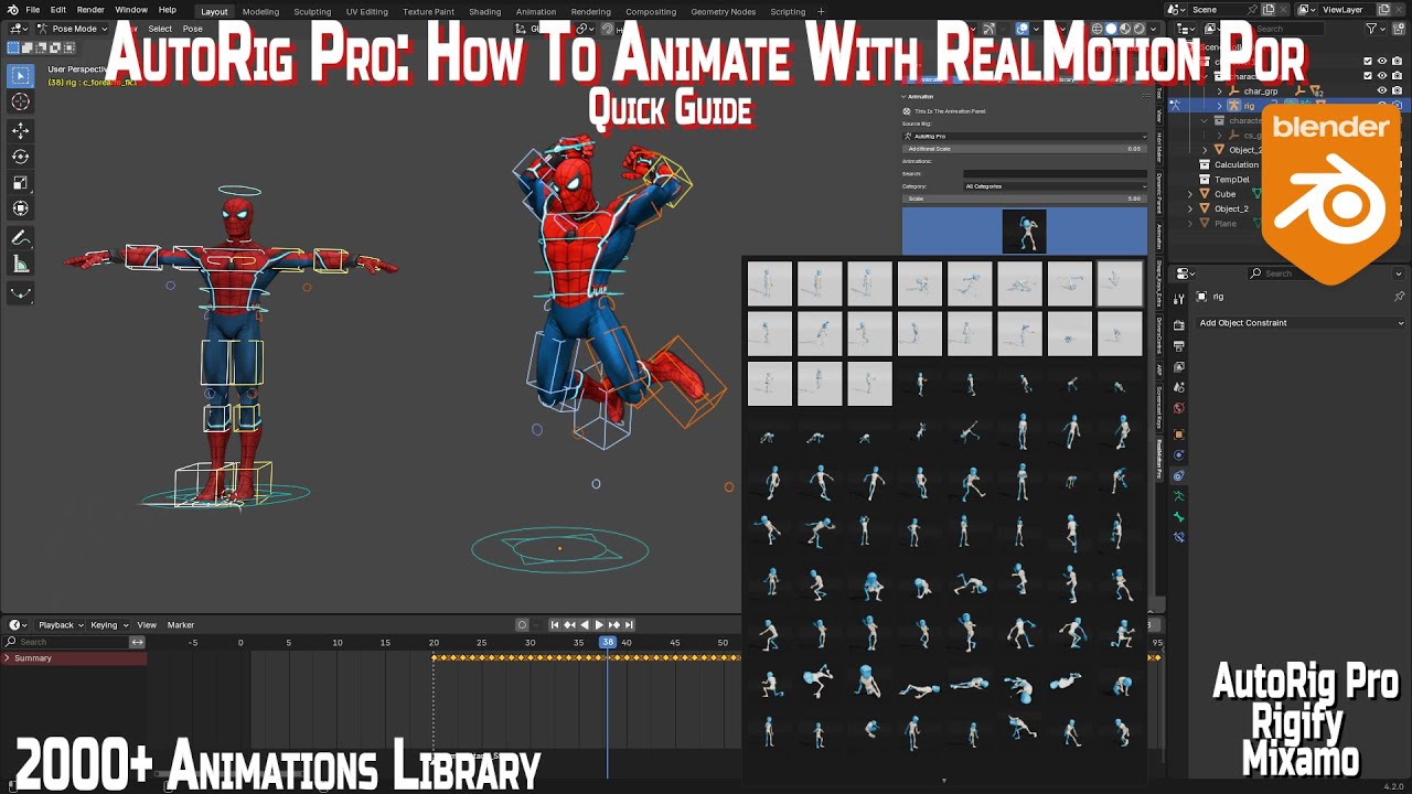 AutoRig Pro: How To Make Animation With RealMotion Pro Quick Guide