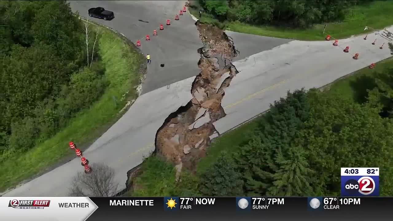 Weeks of repairs remain for washed out section of County Highway U