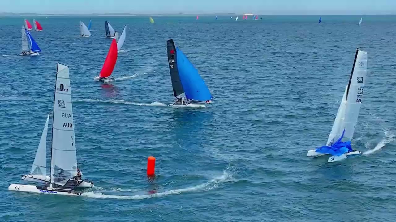 2026 F18 World Championships - Race 1 | Drone Highlights | JBSC | Stilldroneinon