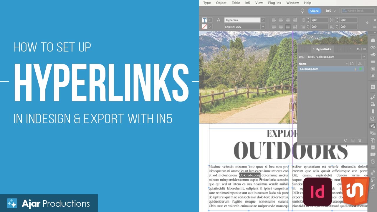 How to Set Up Hyperlinks in InDesign for Use in Interactive Documents