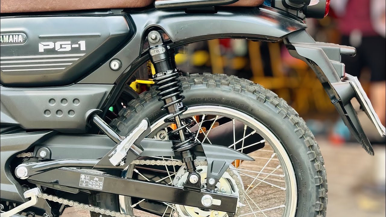 Phuộc sau Yamaha PG-1 Nitron đông nam á Full Black gắn như zin !