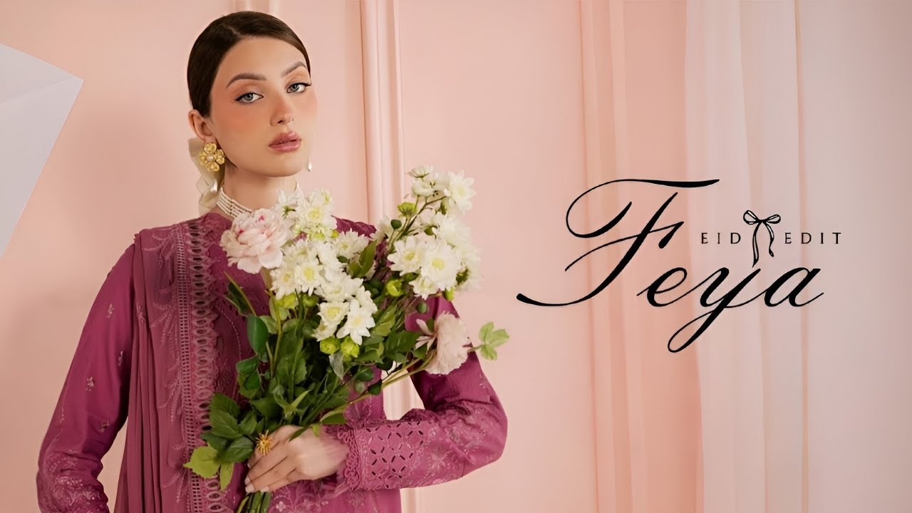 Nureh Unstitched Embroidered Lawn Collection With Embroidered Chiffon Dupatta | Ziva Luxury Lawn