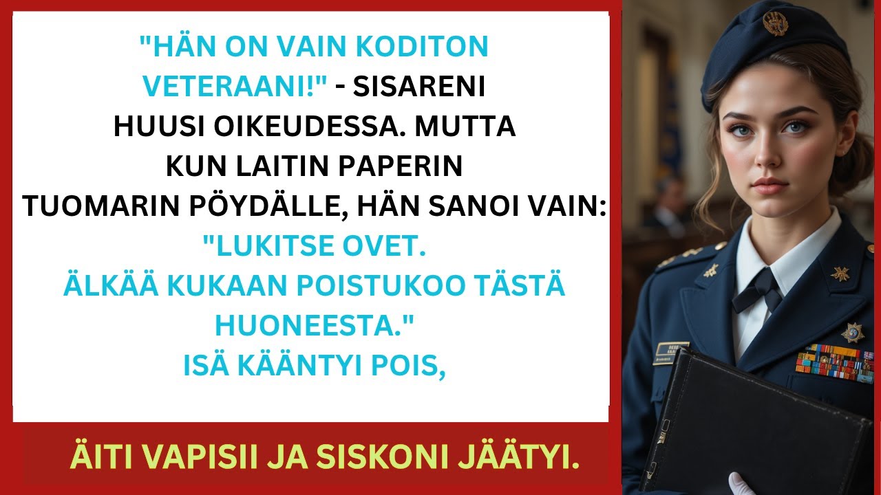 Vanhempani halusivat kaiken oikeudessa – kunnes annoin tuomarille paperin, joka muutti kaiken