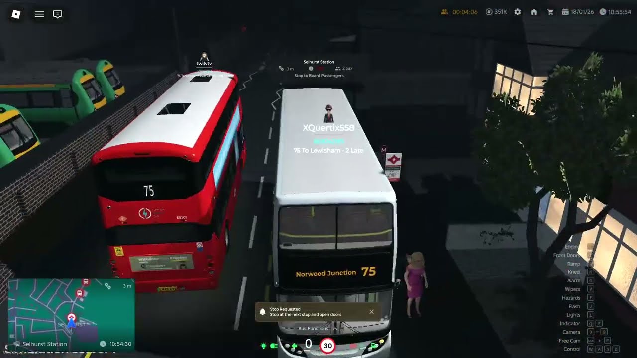 Roblox Croydon 75 Flood(Shift)Driving Sim Server CTC(FH)-NJ